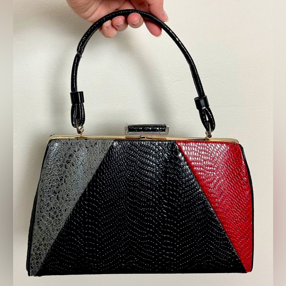 Small Vintage Colorblock Handbag